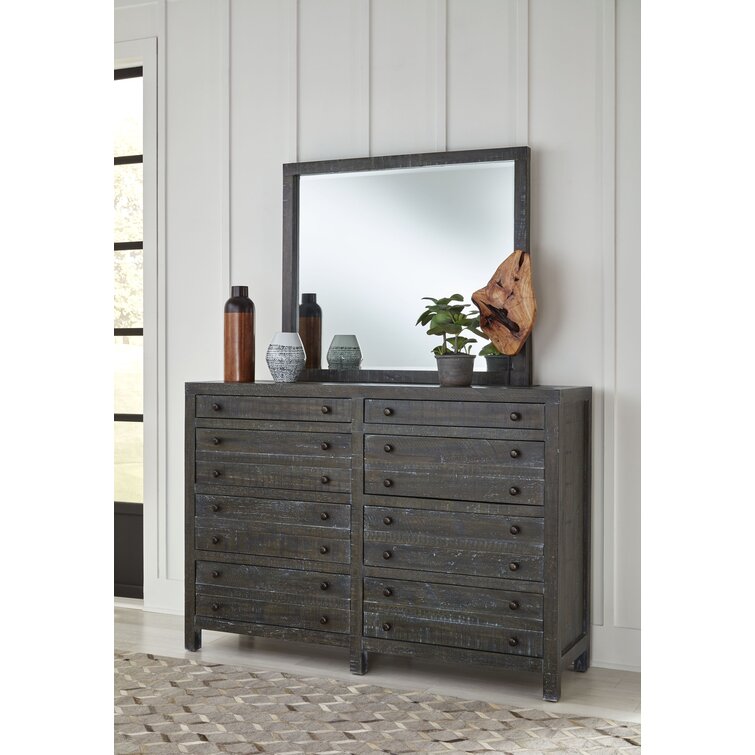 8 drawer double store dresser with mirror